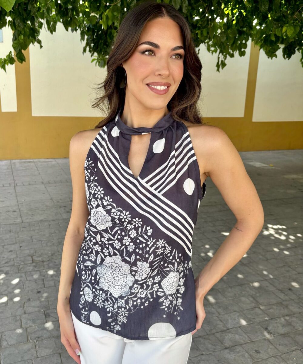 Blusa preludio cuello halter
