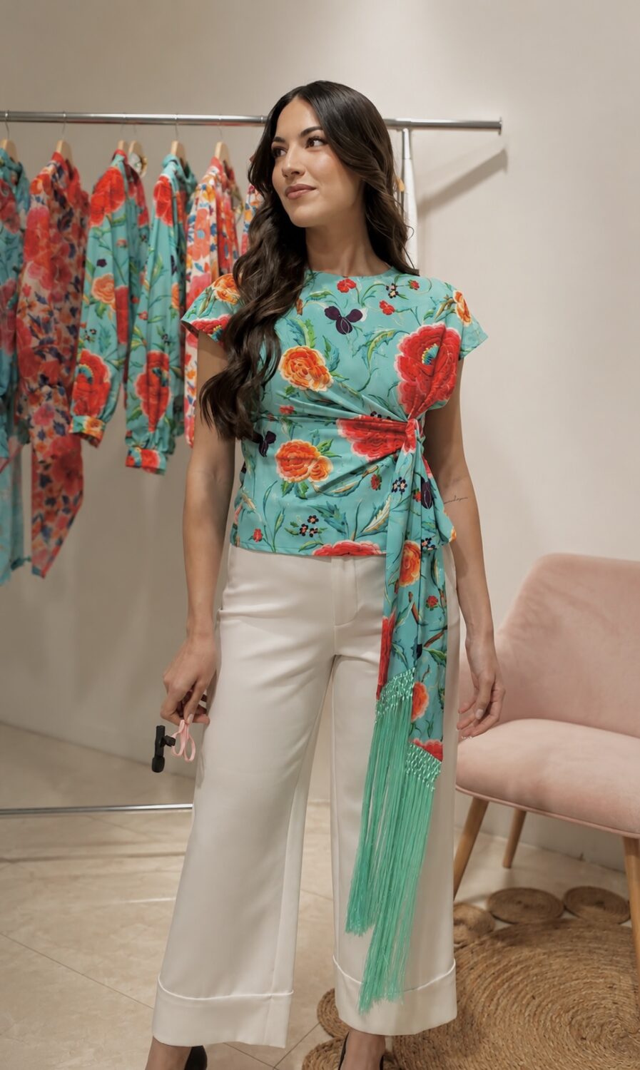 Blusa lazada a la cintura - Imagen 2