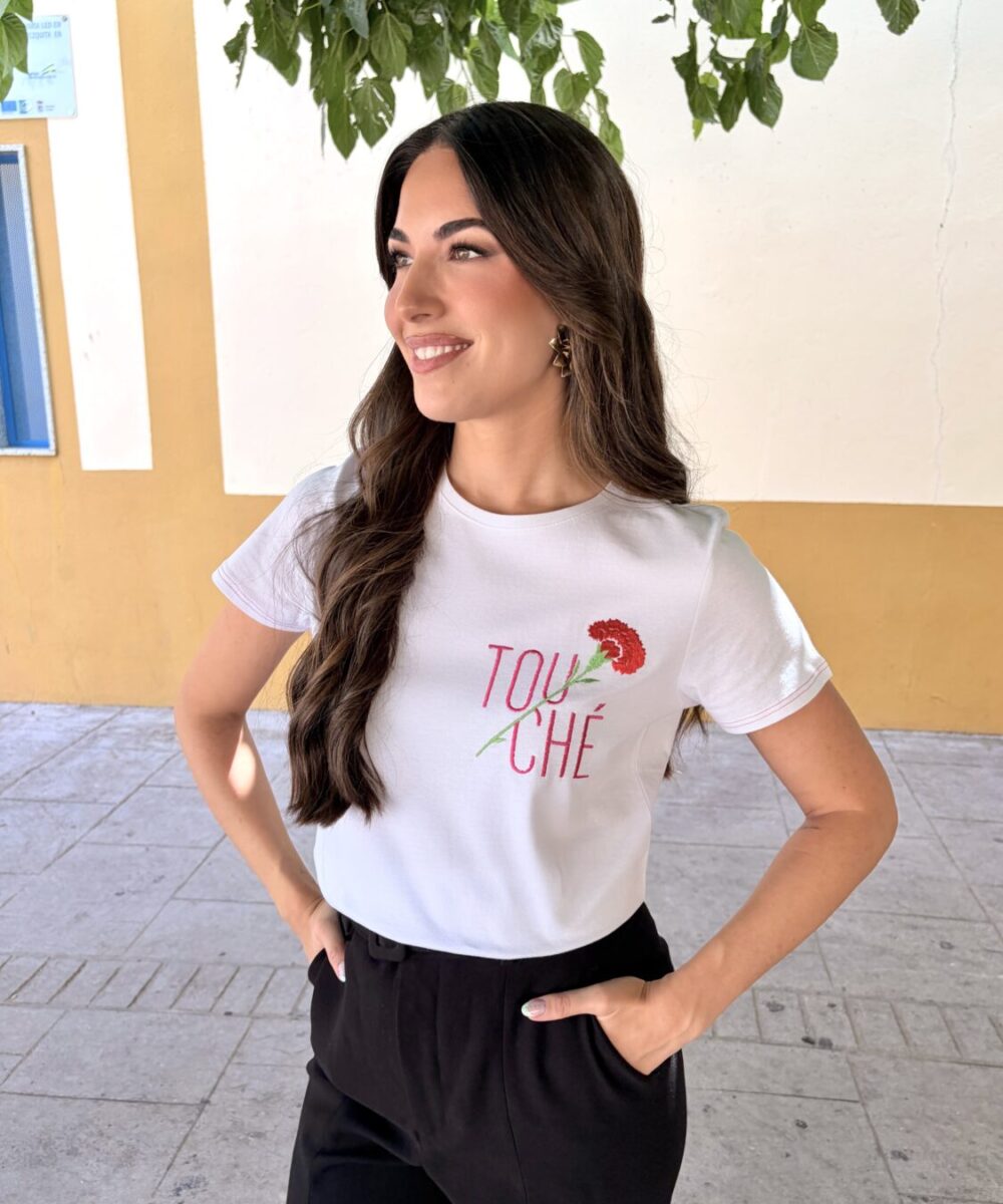 Camiseta Touché clavel